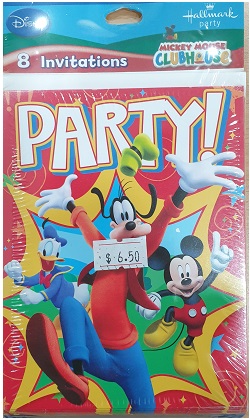 Mickey Mouse Clubhouse Party Invitation Cards